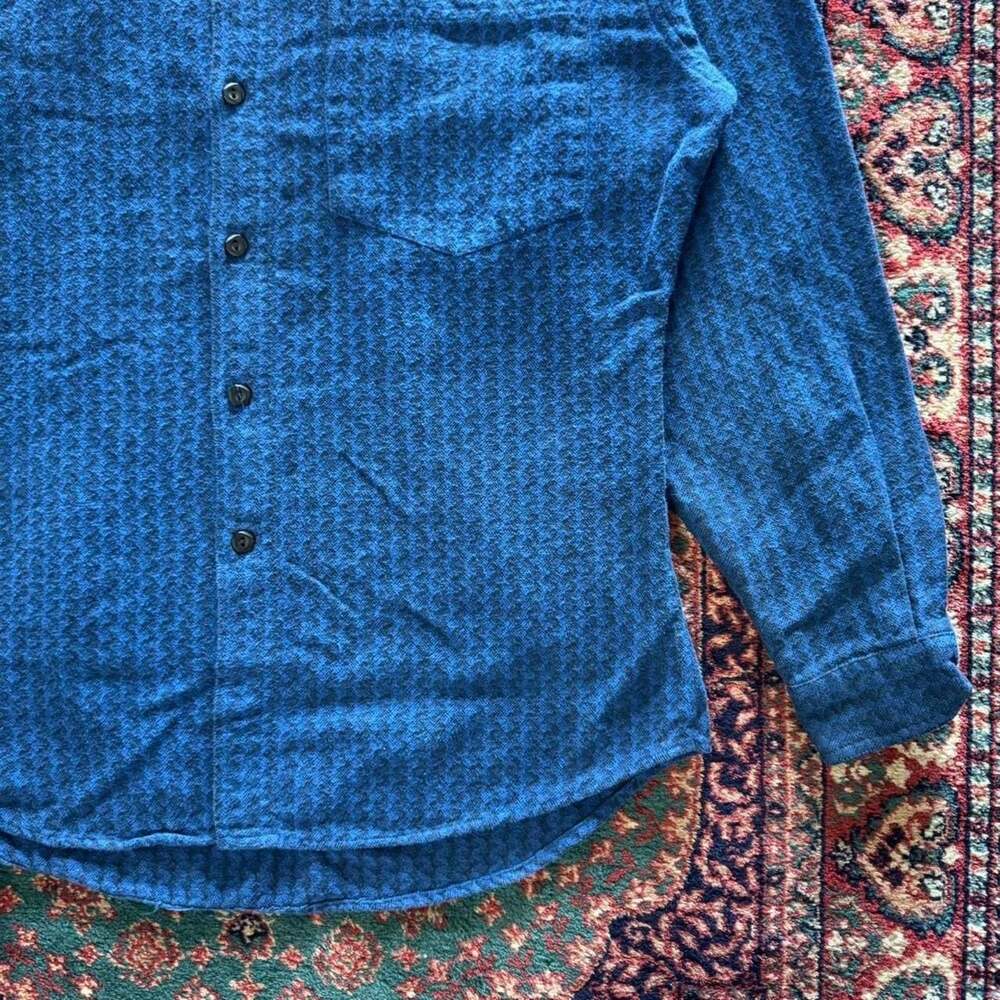 Levi's Sutter Creek Blue Patterned Button Down Shirt Size M - Picture 5 of 8